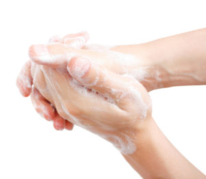 Antibacterial sanitizing hand soap. personal and hand care product.