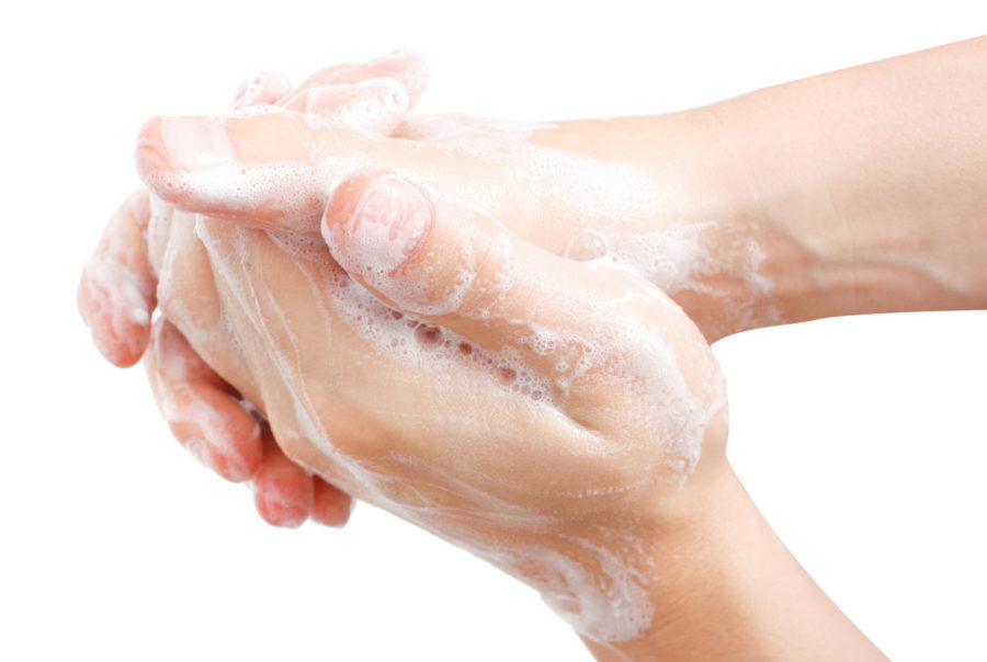 Antibacterial sanitizing hand soap. personal and hand care product.