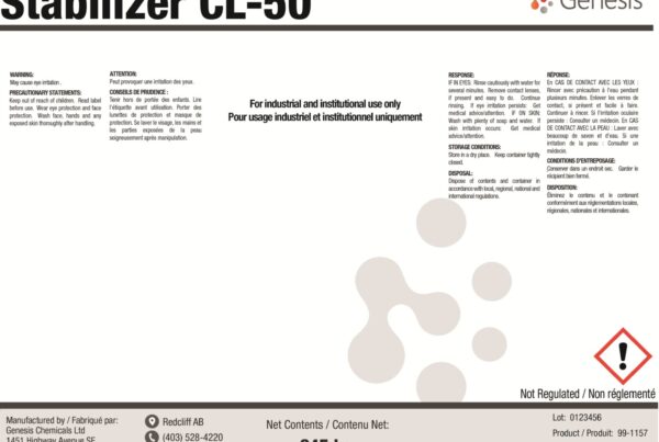 Chlorine Additive and Stabilizer to prolong shelf life of bleach and chlorinated detergents