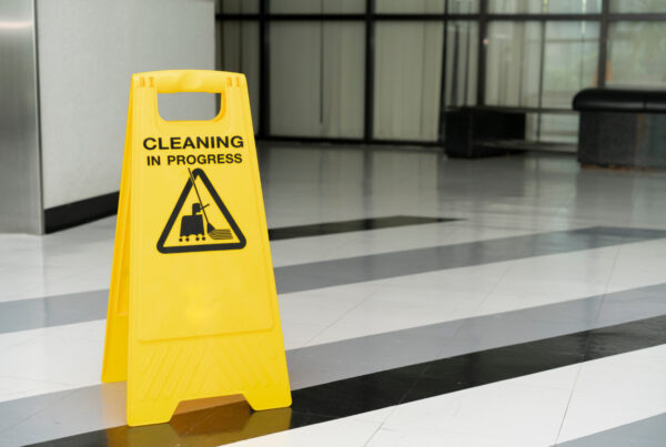 High Traffic Floor Care Systems - Cleaning Sign