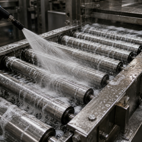 Industrial Manufacturing & Facility Cleaning Solutions - Foam on rollers